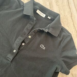 Lacoste women’s slim fit Black Polo Shirt size 38